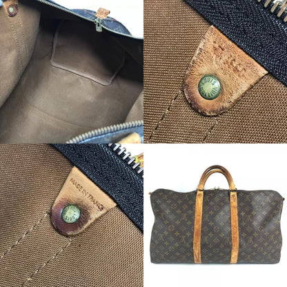 Louis Vuitton Boston Bag Keepall Bandouliere 50 Monogram Canvas Brown — view 7
