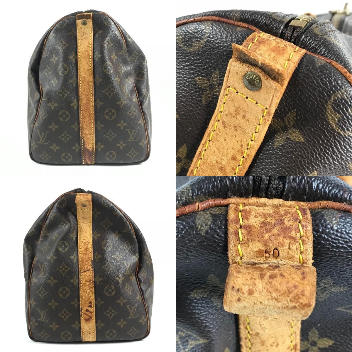 Louis Vuitton Boston Bag Keepall Bandouliere 50 Monogram Canvas Brown — view 8