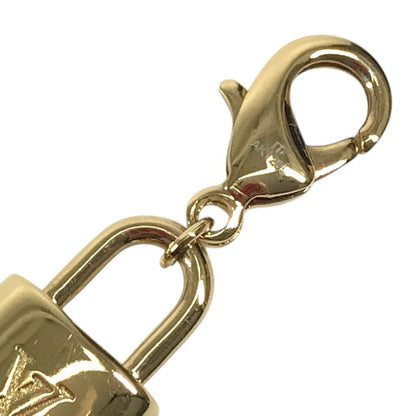 Louis Vuitton Charm LV Logo Padlock Metal Gold Keychain — view 8