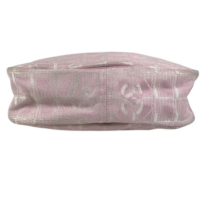Chanel Shoulder Bag CC Logo New Travel Line Pink — view 5