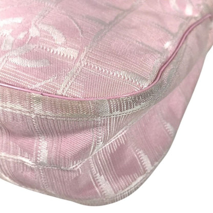 Chanel Shoulder Bag CC Logo New Travel Line Pink — view 6