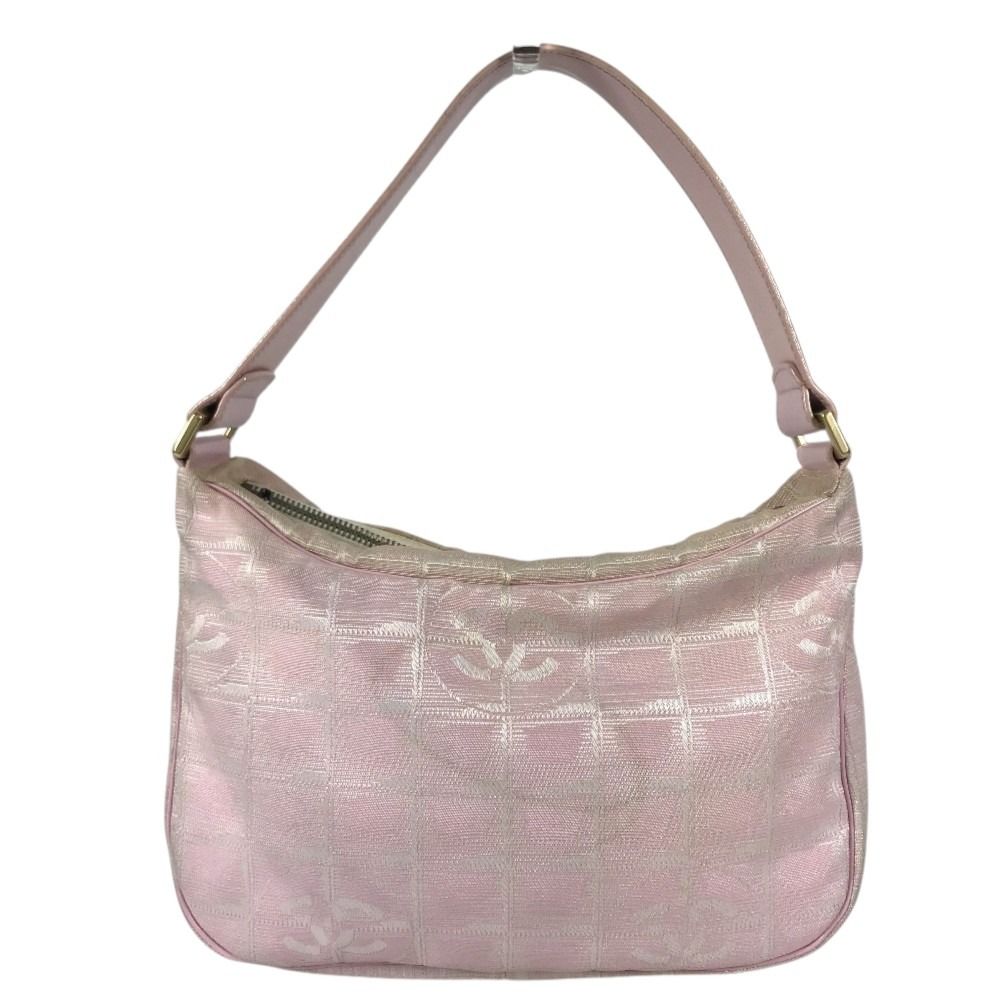 Chanel Shoulder Bag CC Logo New Travel Line Pink — view 2