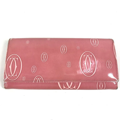 Cartier Wallet Happy Birthday Logo Leather Pink