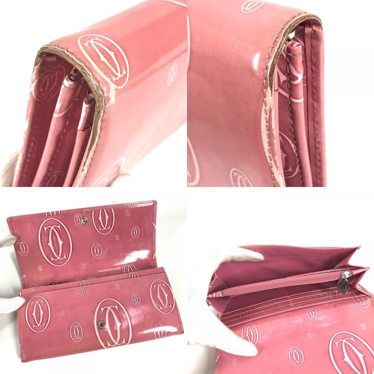 Cartier Wallet Happy Birthday Logo Leather Pink — view 8