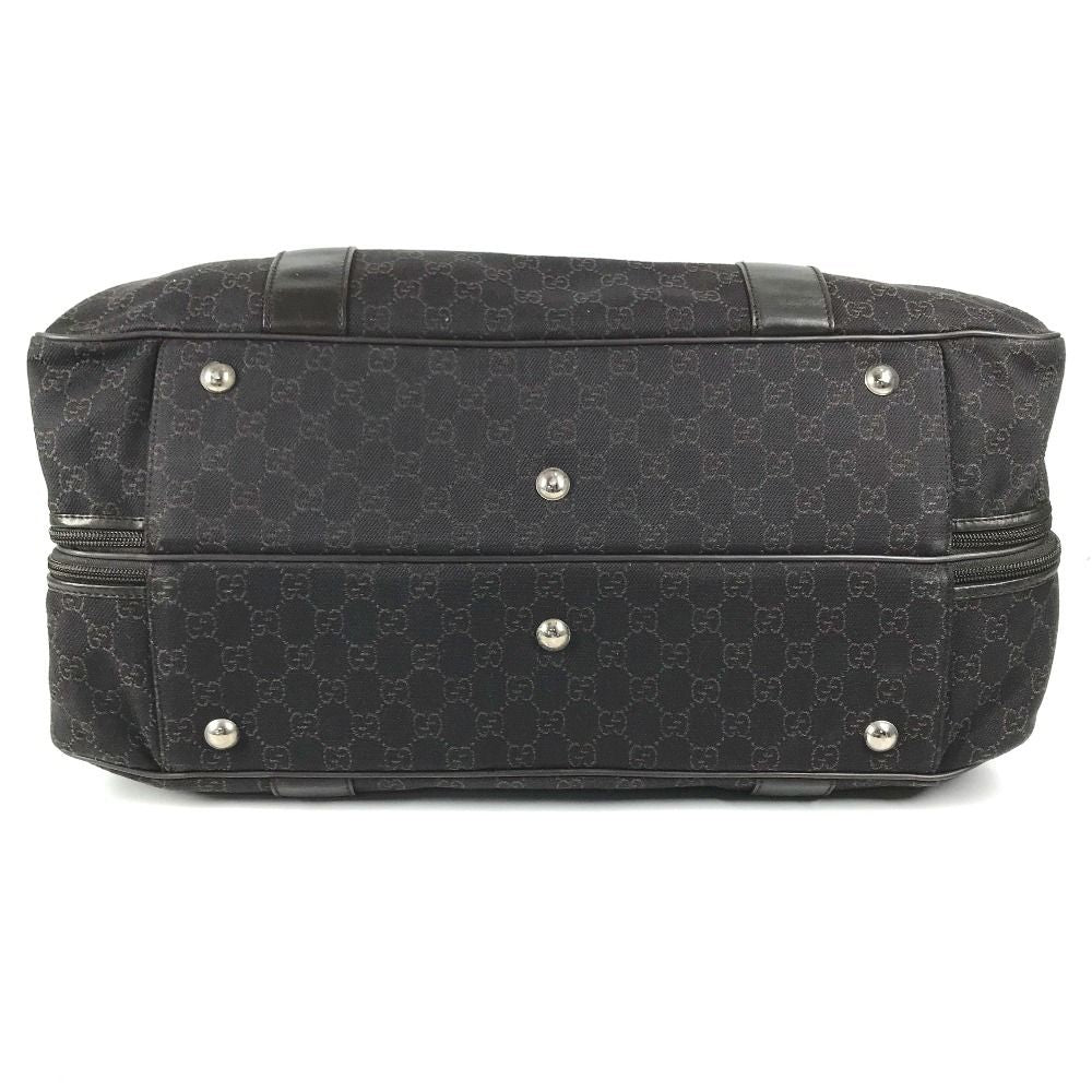Gucci Boston Bag GG Logo Canvas Leather Brown — view 5