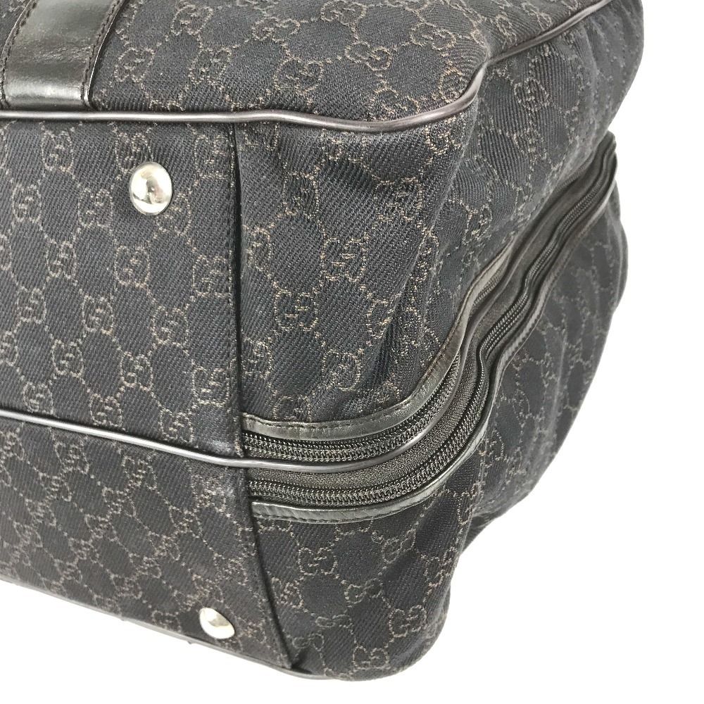 Gucci Boston Bag GG Logo Canvas Leather Brown — view 6