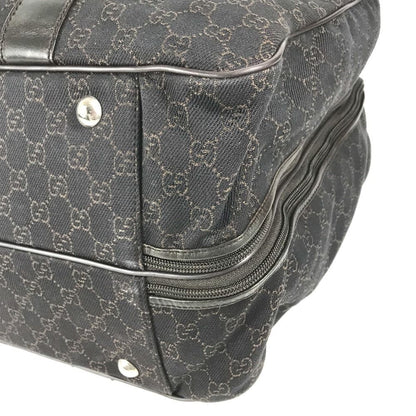 Gucci Boston Bag GG Logo Canvas Leather Brown — view 6