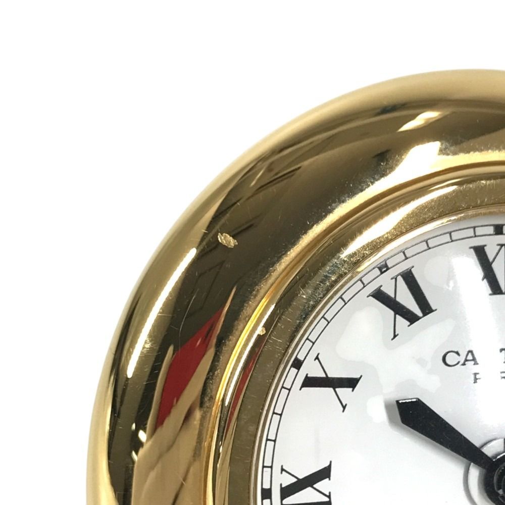 Cartier Table Clock Colisee Logo Watch Travel Gold Plated — view 6