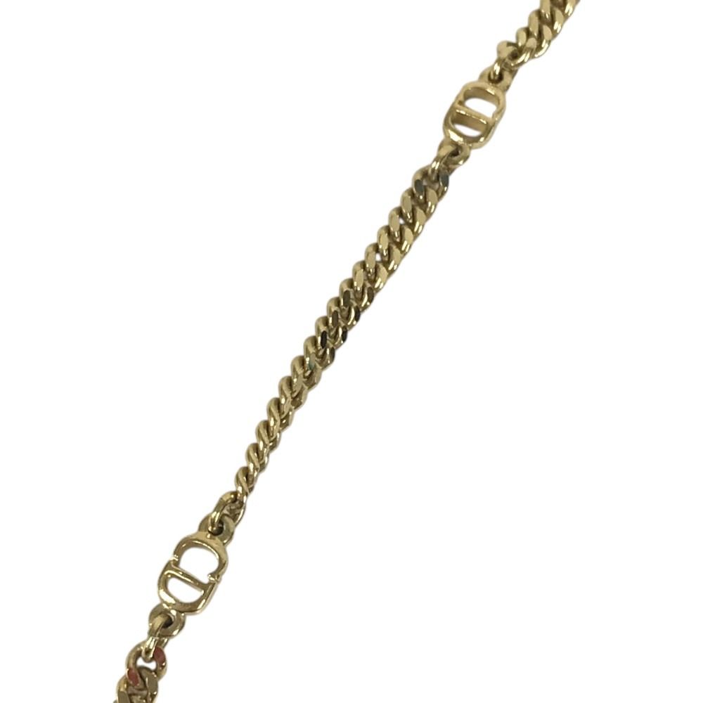 Dior Necklace Long CD Logo Vintage Metal Gold — view 3