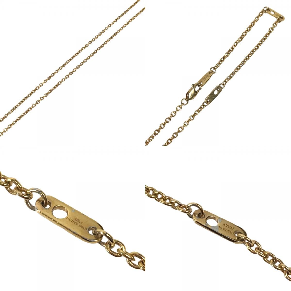 Louis Vuitton Necklace LV&paris Arc de Triomphe Metal Gold — view 8