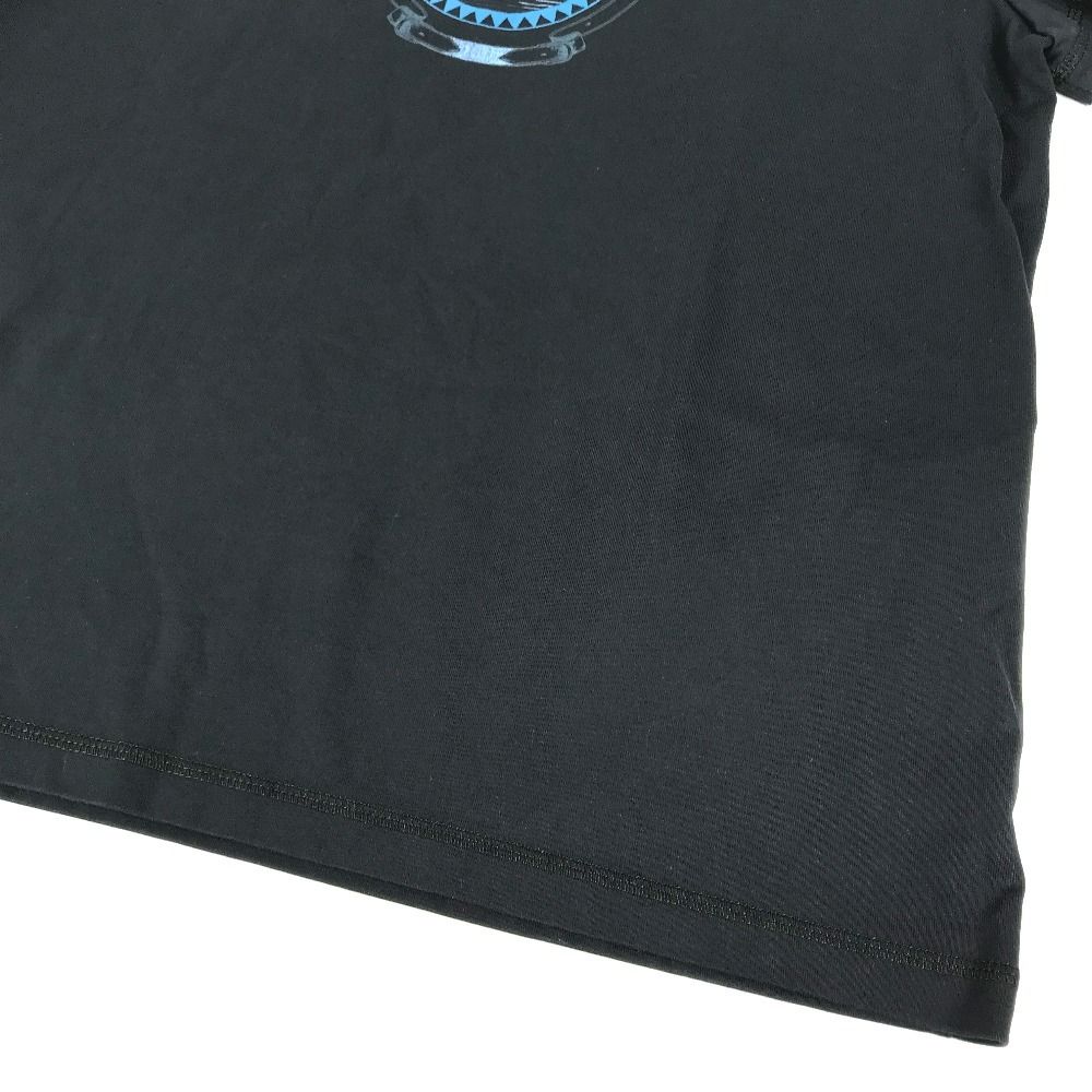 Hermes Short Sleeve T-Shirt Logo Cotton Navy — view 7