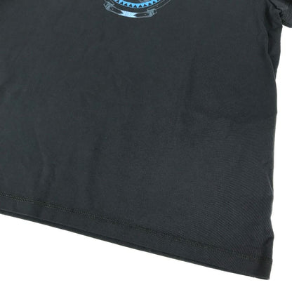 Hermes Short Sleeve T-Shirt Logo Cotton Navy — view 7