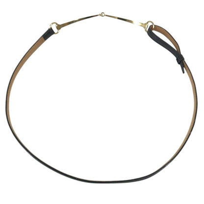 Gucci Belt Logo Horsebit Thin Leather Black — view 3