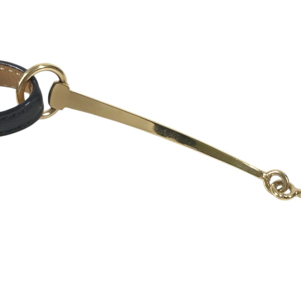Gucci Belt Logo Horsebit Thin Leather Black — view 7