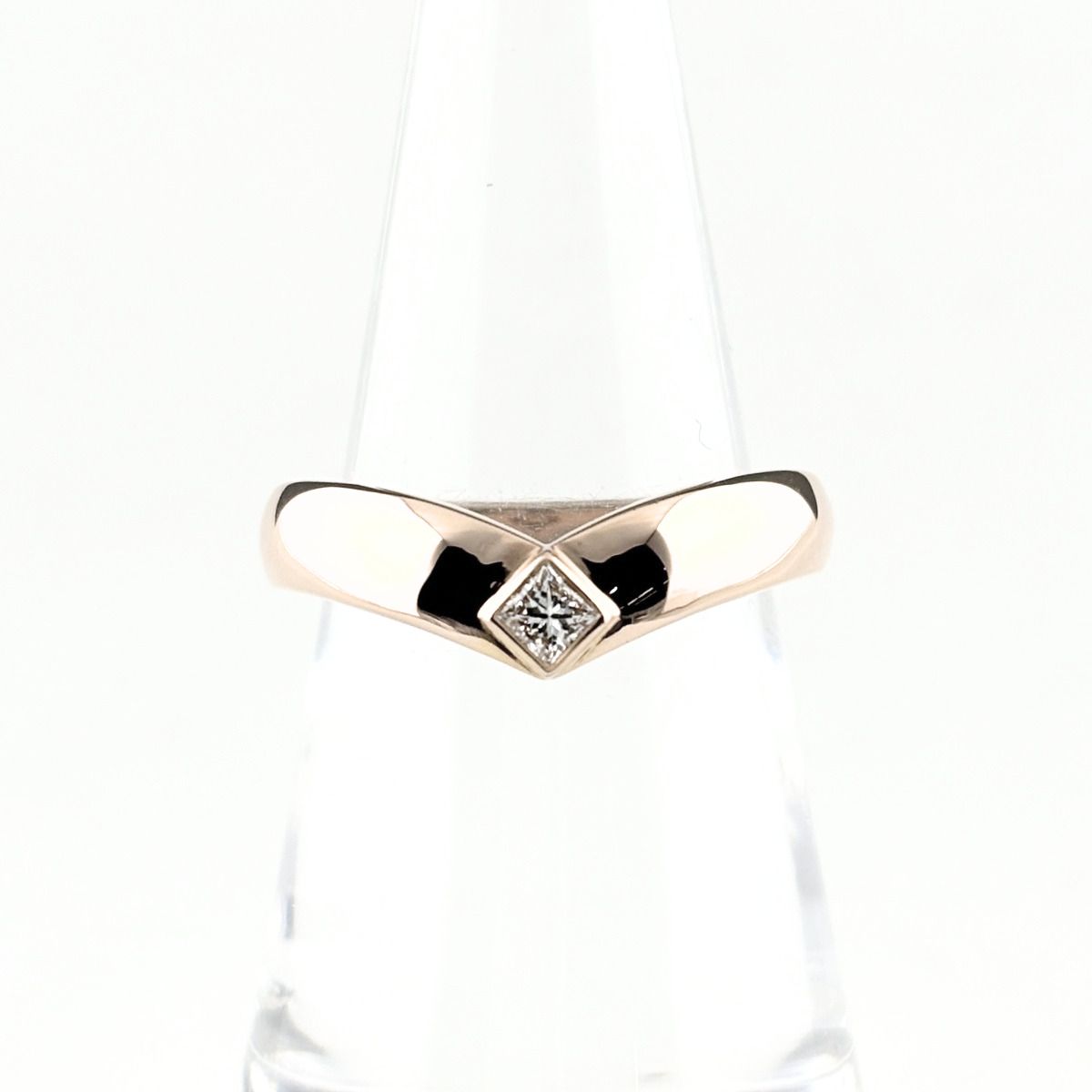 Cartier Triandle Pink Gold Ring Melee Diamond