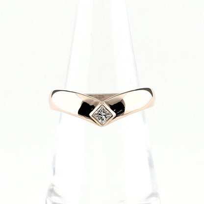Cartier Triandle Pink Gold Ring Melee Diamond