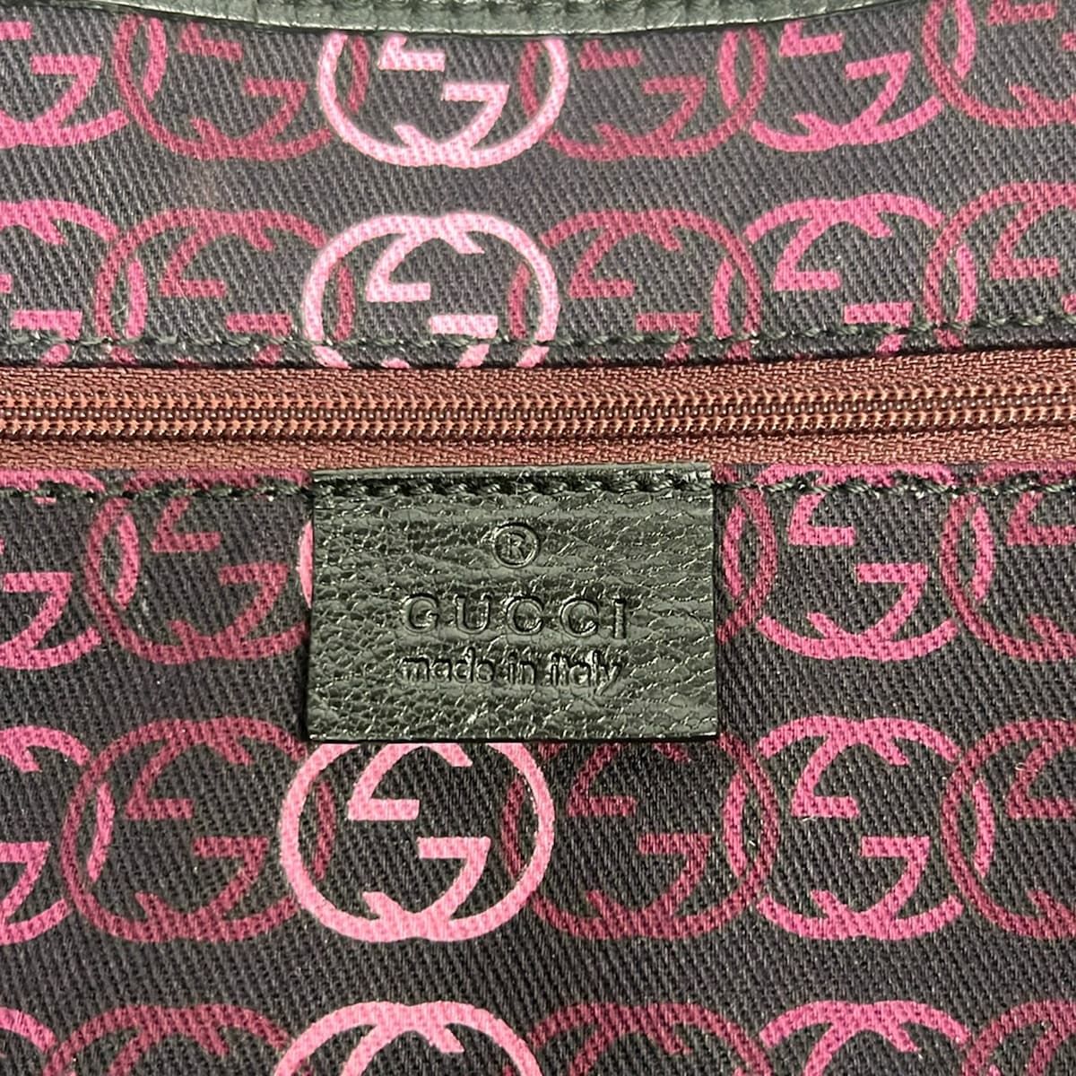 Gucci Handbag Princy Black Ribbon Internal Interlocking G Leather — view 8