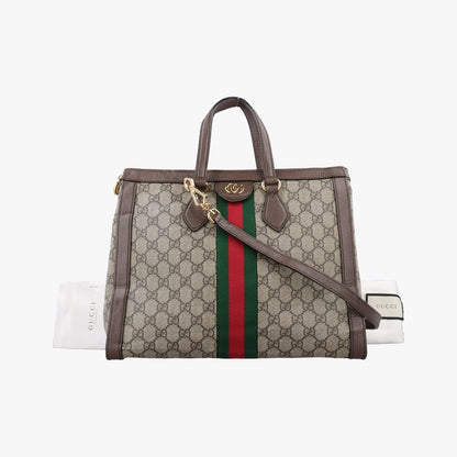 Gucci Ophidia Beige Brown Leather
