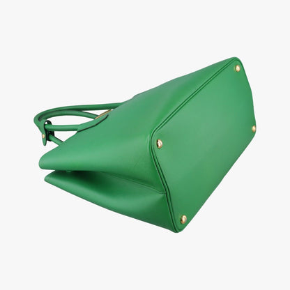 Prada Double Cuir Green Saffiano Leather 25 — view 5