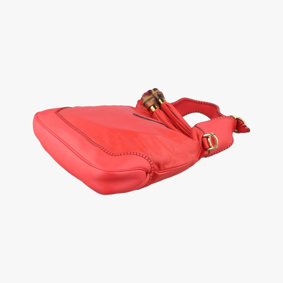 Gucci New Jackie Orange Leather Shoulder Bag — view 6