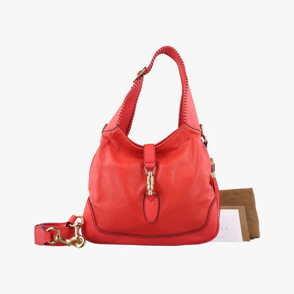 Gucci New Jackie Orange Leather Shoulder Bag
