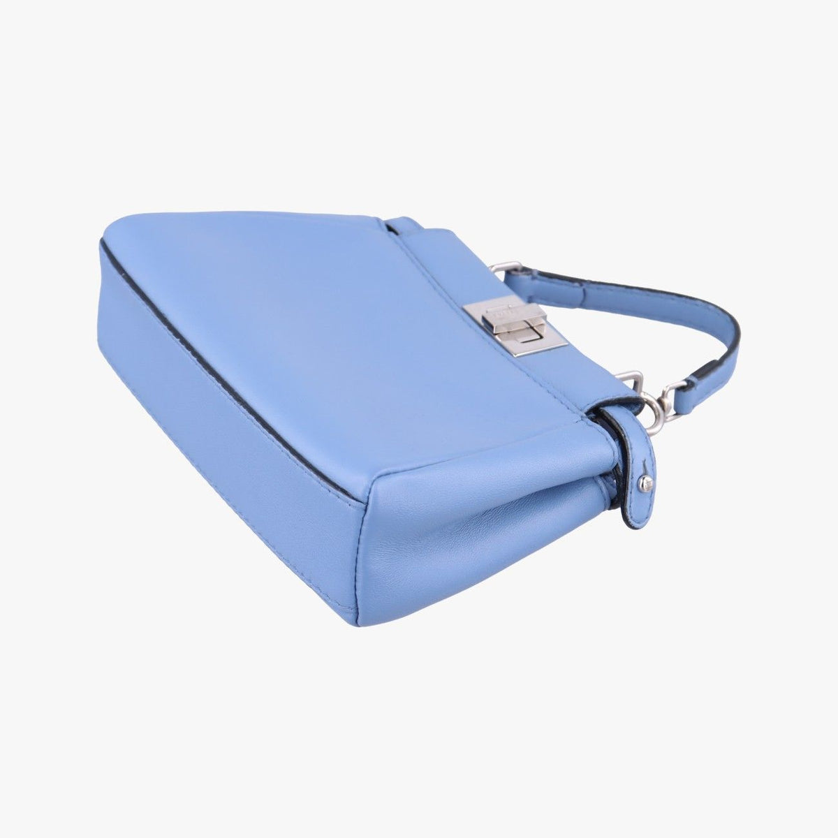 Fendi Micro Peekaboo Blue Leather Handbag — view 4