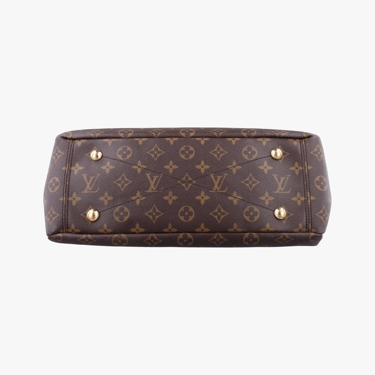 Louis Vuitton Pallas Monogram Brown Blue Ciel Canvas Calfskin Handbag — view 3