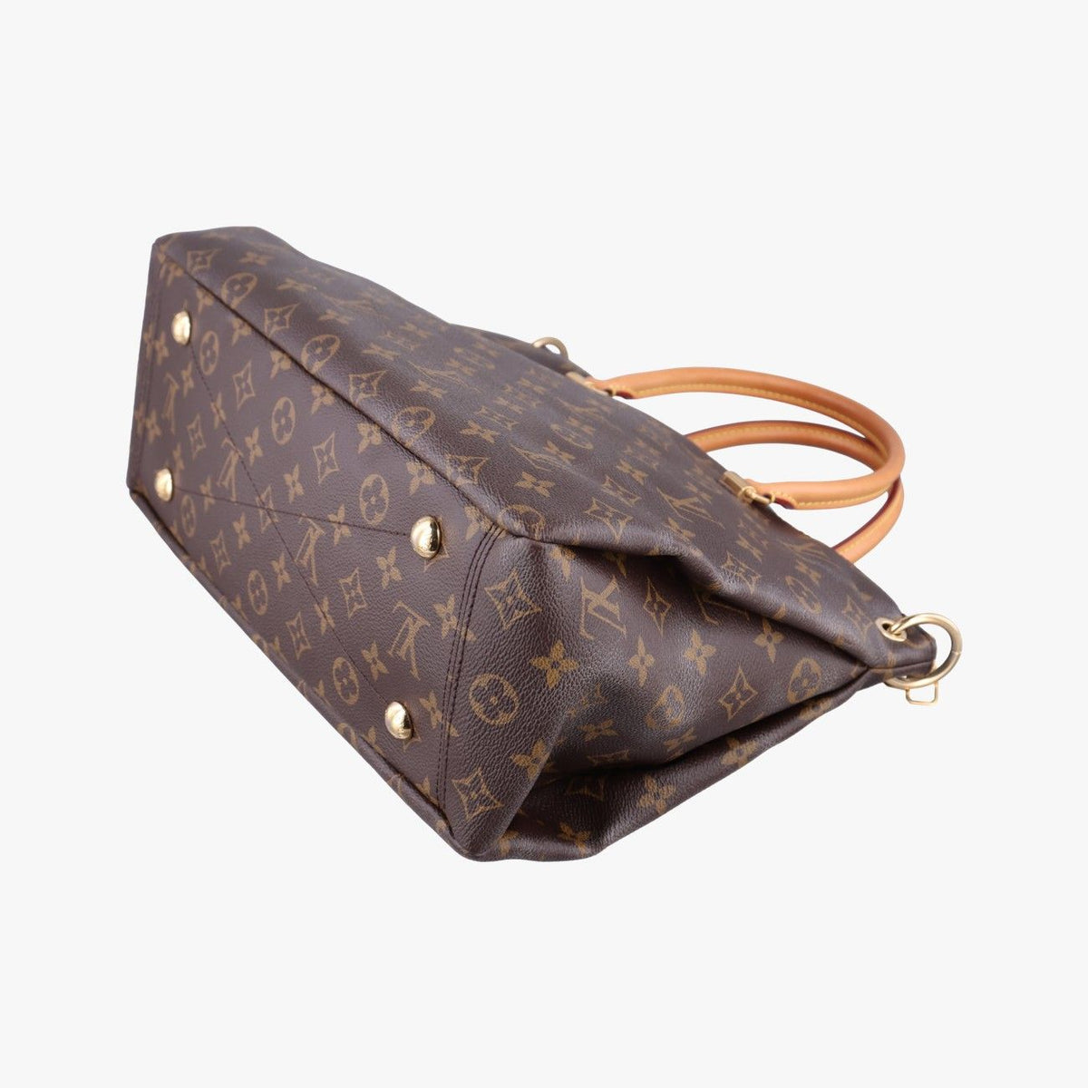 Louis Vuitton Pallas Monogram Brown Blue Ciel Canvas Calfskin Handbag — view 6