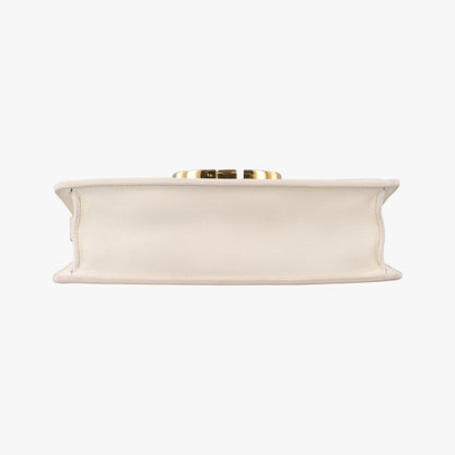 Dior White Leather Shoulder Bag — view 3