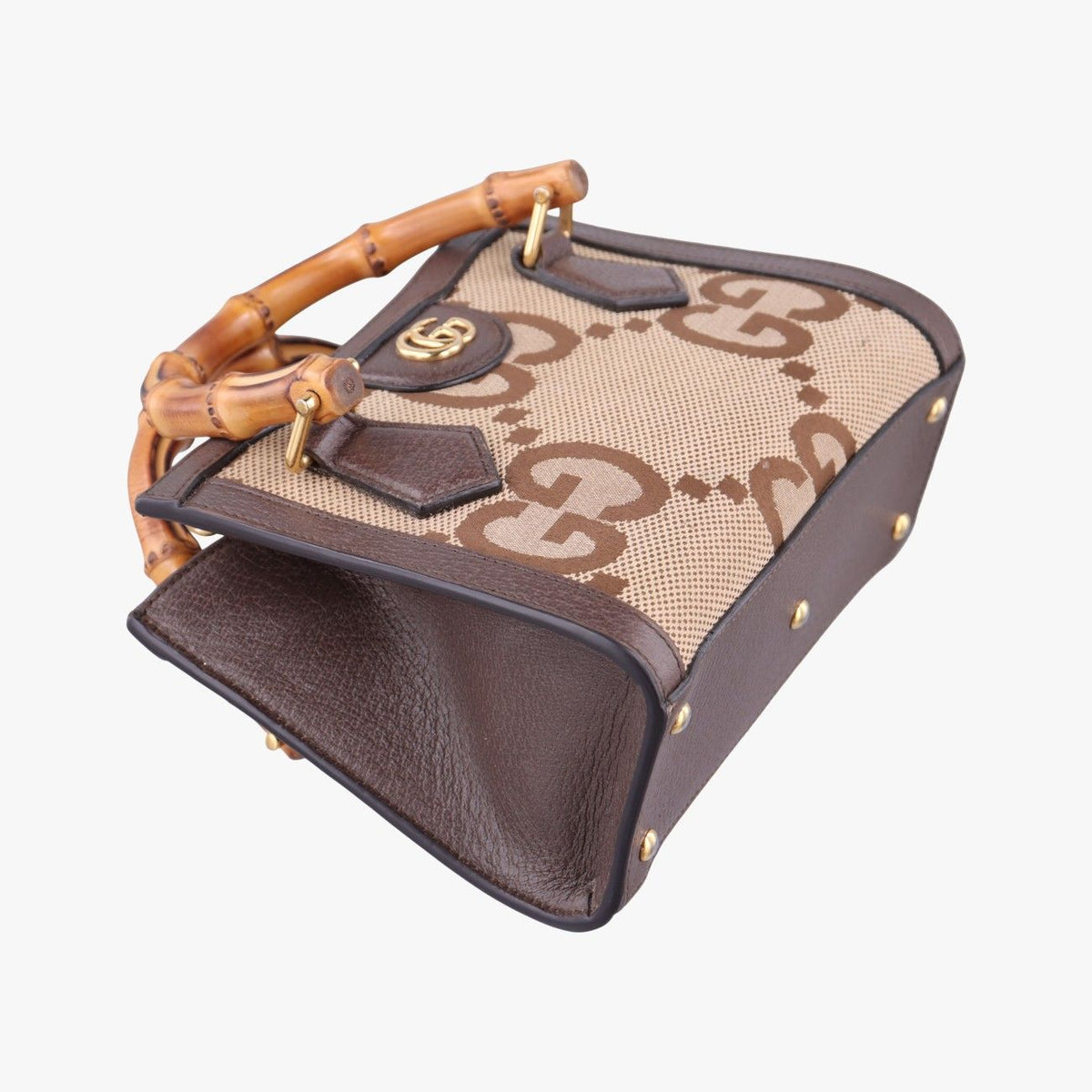 Gucci Diana Jumbo GG Mini Brown Canvas Leather — view 5