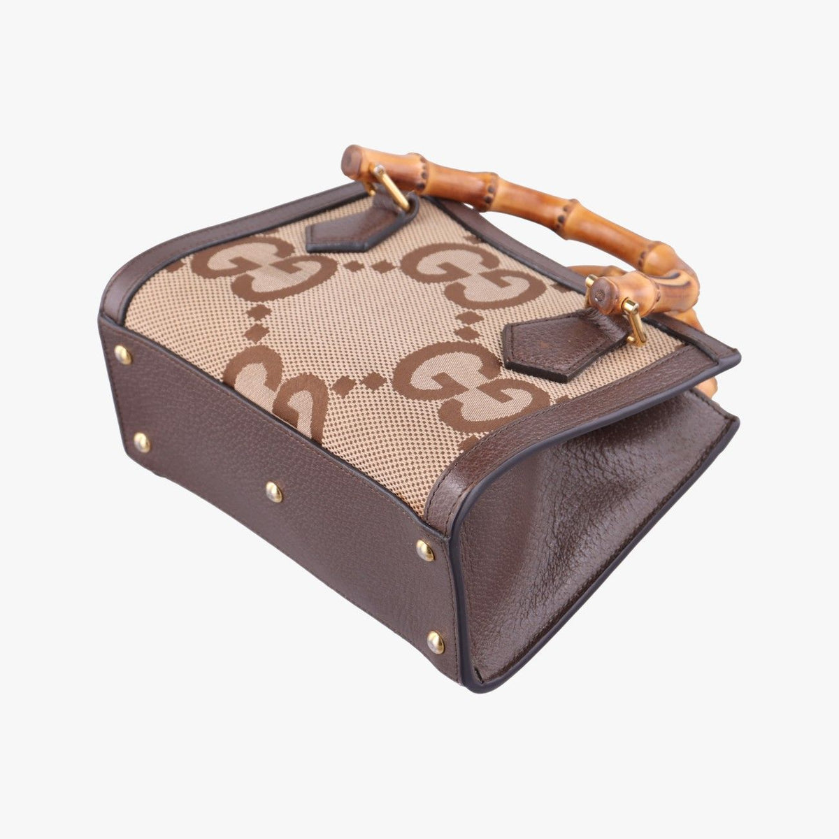 Gucci Diana Jumbo GG Mini Brown Canvas Leather — view 6