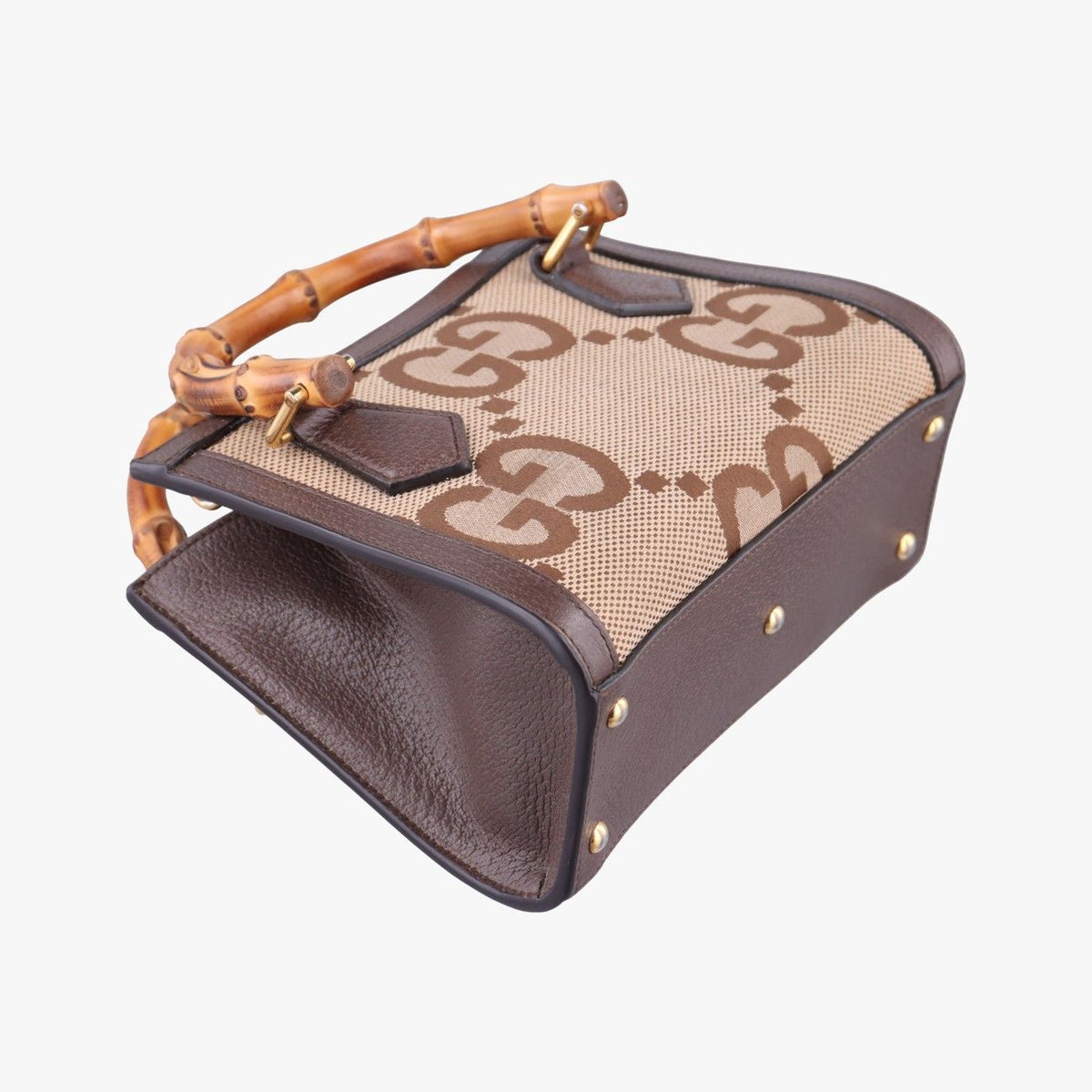 Gucci Diana Jumbo GG Mini Brown Canvas Leather — view 7