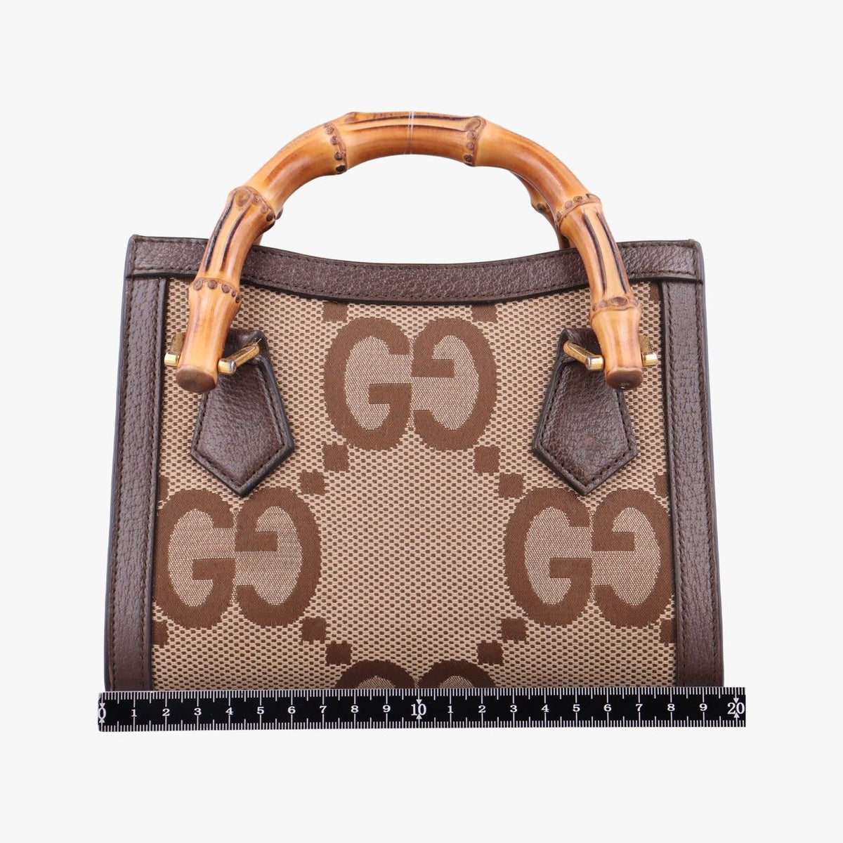 Gucci Diana Jumbo GG Mini Brown Canvas Leather — view 2