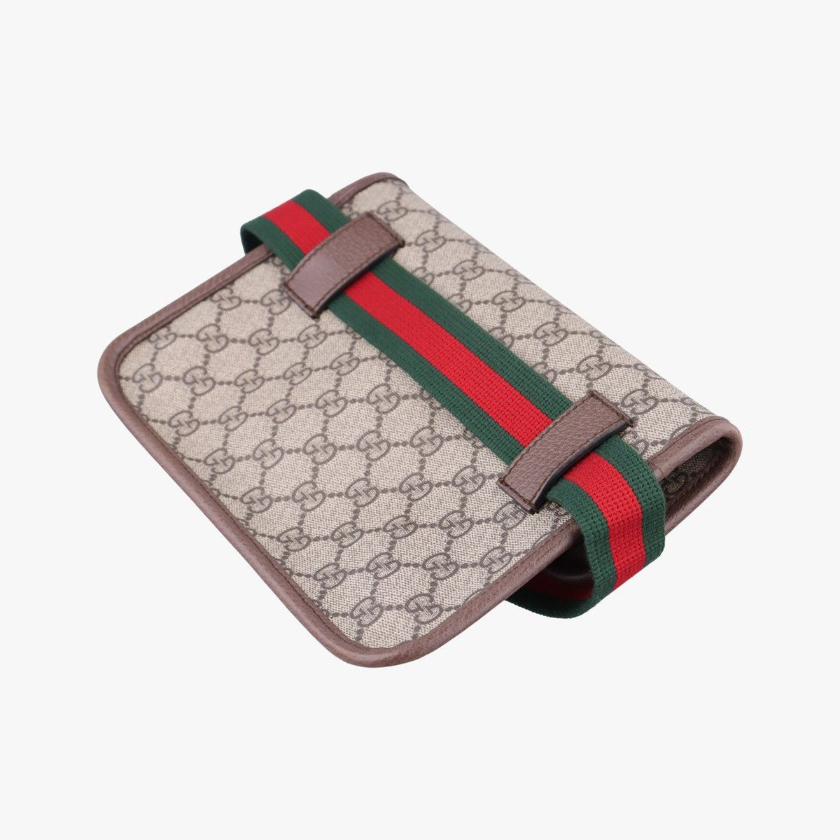 Gucci Neo Vintage GG Supreme Beige Brown Leather Handbag — view 6