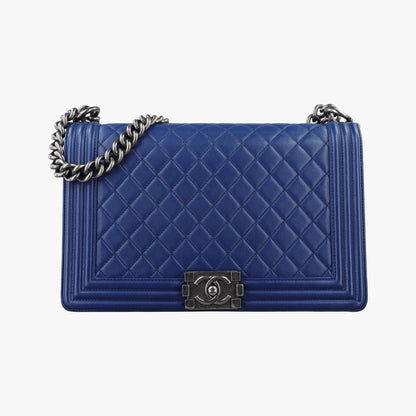 Chanel Boy Blue Leather