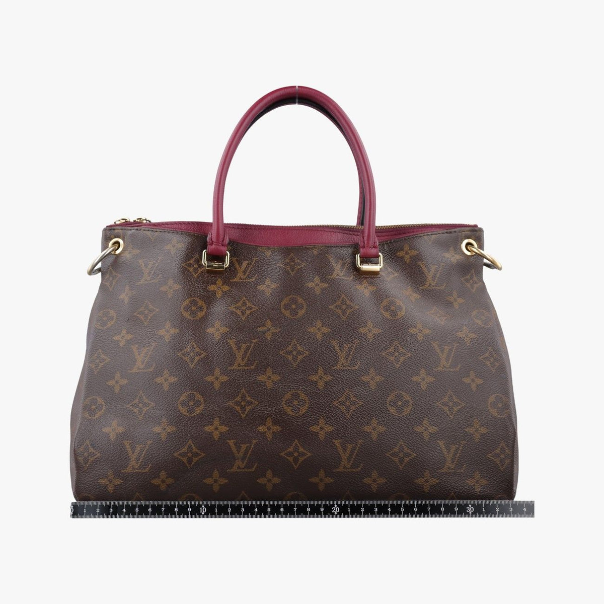 Louis Vuitton Pallas Monogram Brown Raisin Canvas Calfskin Handbag — view 2