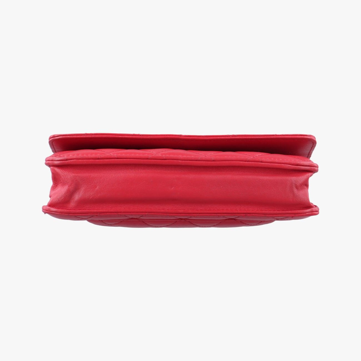 Chanel Quilted CC Logo Red Lambskin — view 3