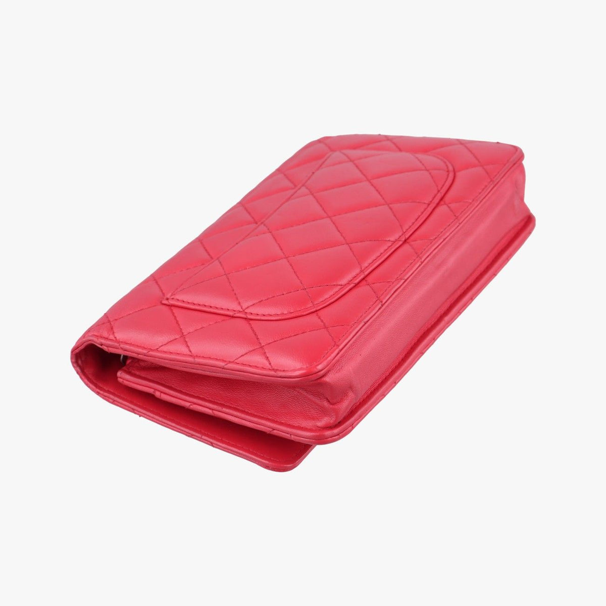 Chanel Quilted CC Logo Red Lambskin — view 7