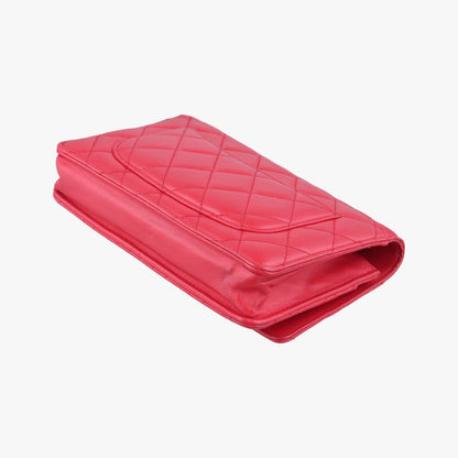 Chanel Quilted CC Logo Red Lambskin — view 6