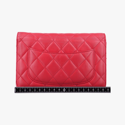 Chanel Quilted CC Logo Red Lambskin — view 2