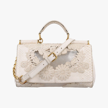 Dolce & Gabbana Sicily White Snakeskin