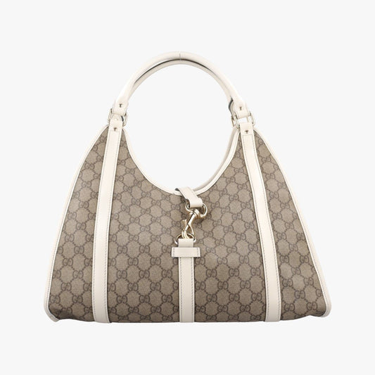 Gucci New Jackie Brown White Leather Shoulder Bag