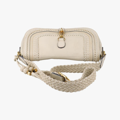 Gucci Tassel Handmade Medium Flap Bag White Leather — view 8