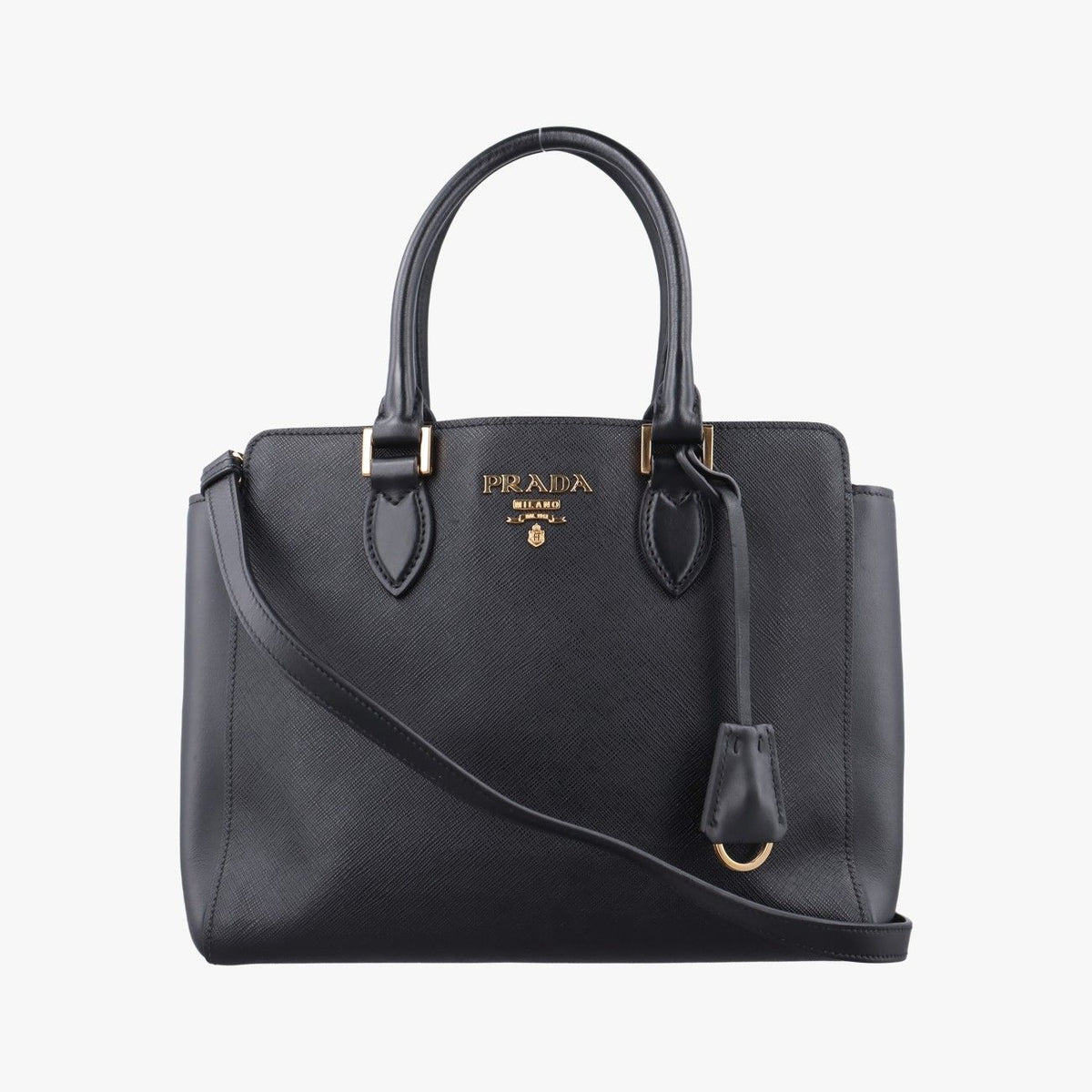 Prada Monochrome Black Saffiano Leather