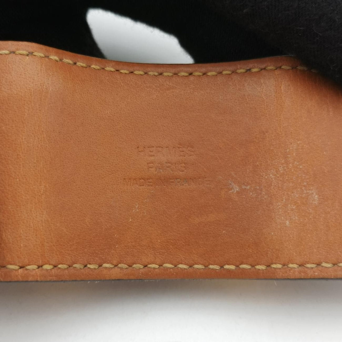 Hermes Collier de Chien Blue Gold Leather S — view 6