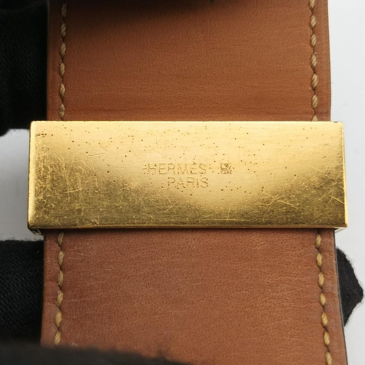 Hermes Collier de Chien Blue Gold Leather S — view 7