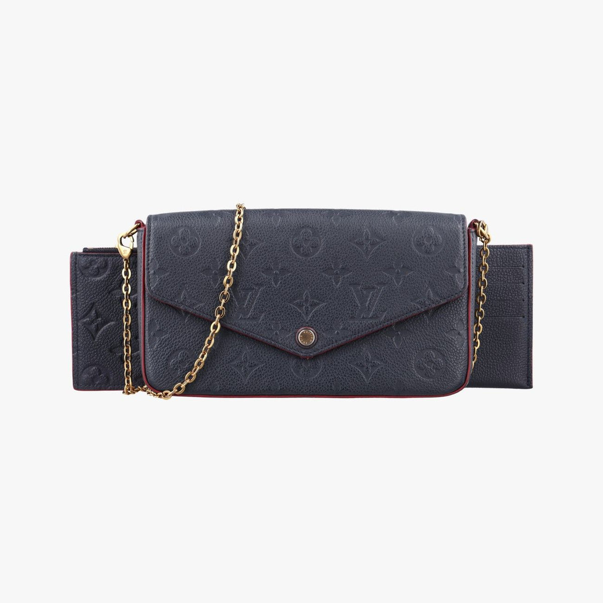 Louis Vuitton Pochette Felicie Marine Rouge Monogram Empreinte