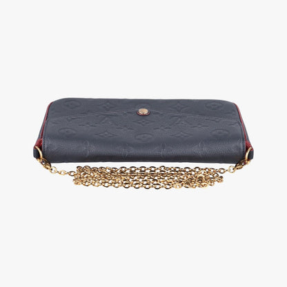 Louis Vuitton Pochette Felicie Marine Rouge Monogram Empreinte — view 8