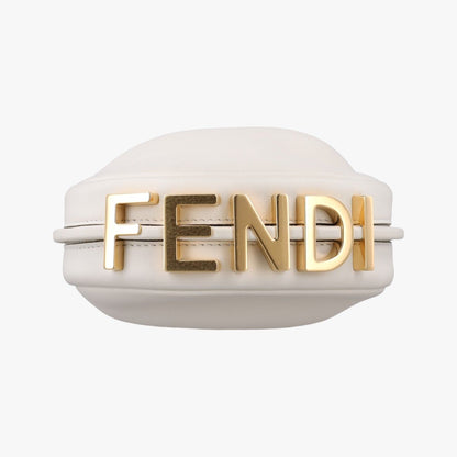 Fendi Nano Graphy White Clutch — view 3