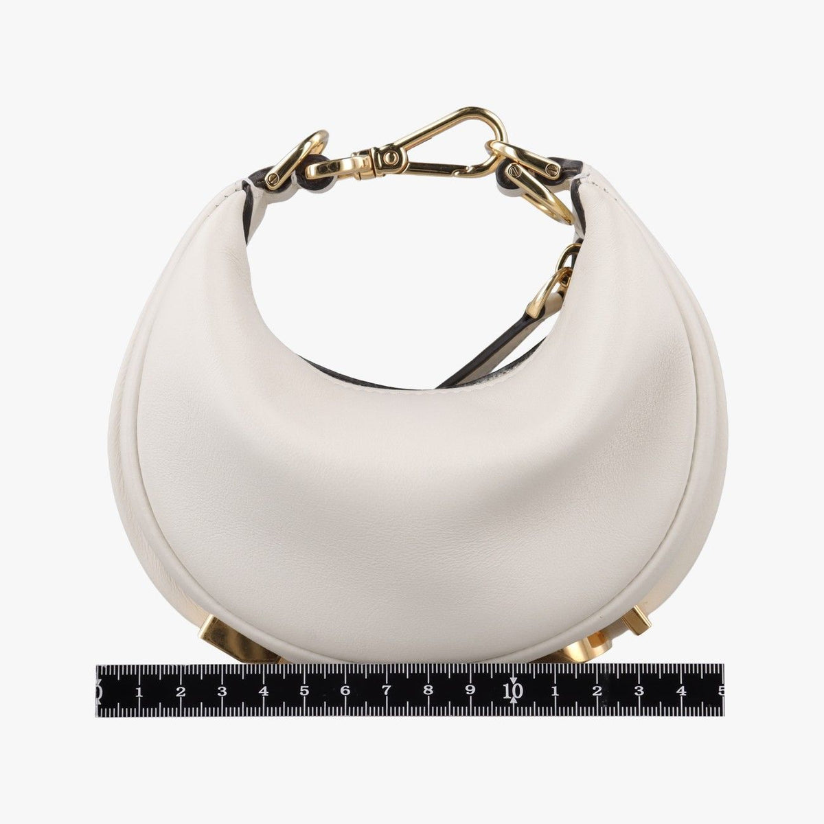 Fendi Nano Graphy White Clutch — view 2